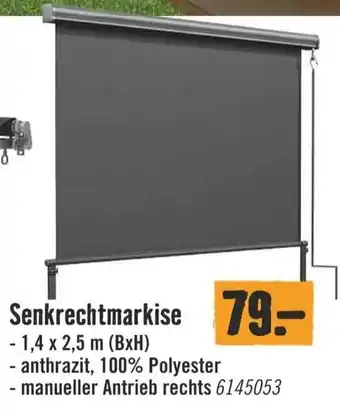 Hornbach Senkrechtmarkise 1,4 x 2,5 m Angebot