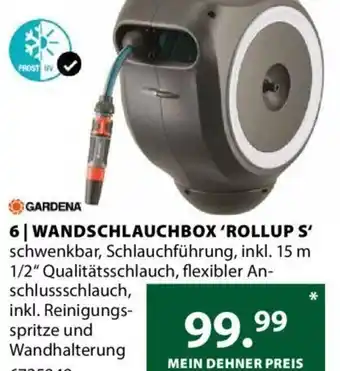 Dehner GARDENA WANDSCHLAUCHBOX 'ROLLUP S' Angebot