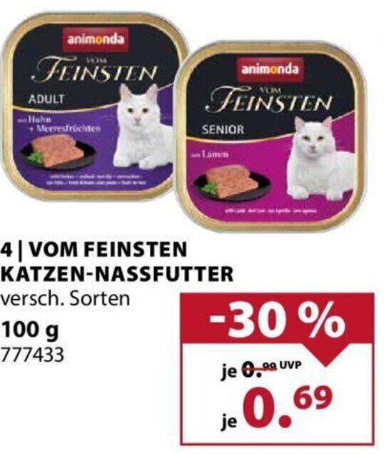 Dehner VOM FEINSTEN KATZEN-NASSFUTTER 100 g Angebot