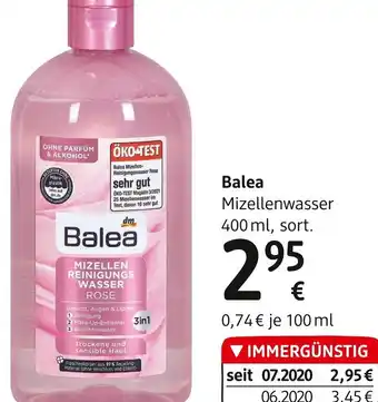 dm Balea Mizellenwasser 400 ml, sort. Angebot
