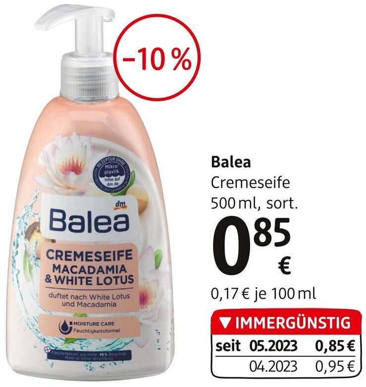 dm Balea Cremeseife 500 ml, sort. Angebot