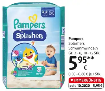dm Pampers Splashers Schwimmwindeln Gr. 3-6, 10-12 Stk. Angebot
