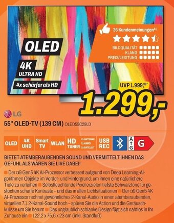 ETech LG 55" OLED-TV (139 CM) OLED55C29LD Angebot