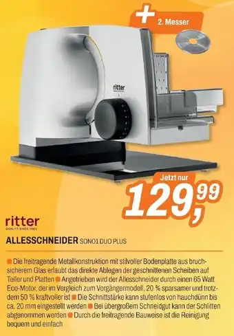 ETech ritter ALLESSCHNEIDER SONO1 DUO PLUS Angebot