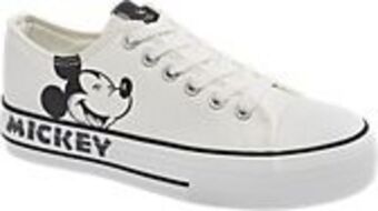 Deichmann Leinen sneaker in weiß mit mickey mouse print-ons Angebot