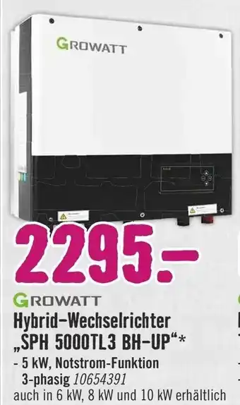 Hornbach GROWATT Hybrid-Wechselrichter ,,SPH 5000TL3 BH-UP"* 5 kW Angebot