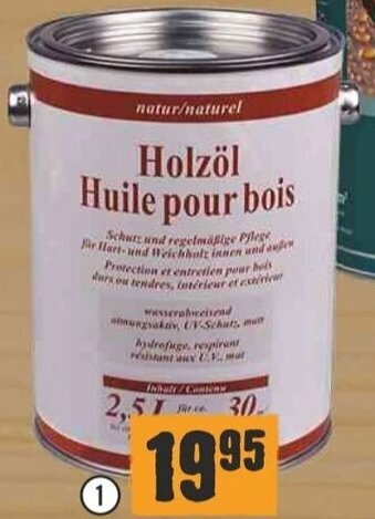 Hornbach Holzöl, 2,5 I Wetter- und UV-Schutz Angebot