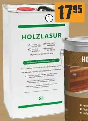 Hornbach Holzlasur, 5 I UV-Schutz, 5 I für ca. 70 m² Angebot
