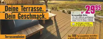 Hornbach Konsta Terrassendiele Kiefer - 28 x 145 x 3000 mm Angebot