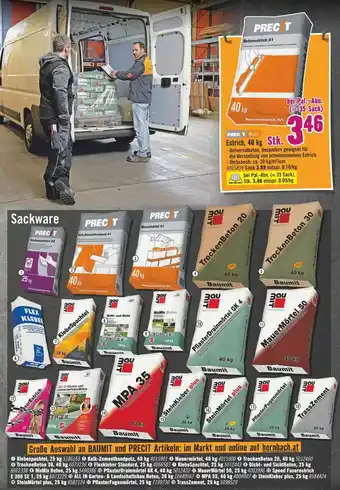 Hornbach Estrich, 40 kg Stk. Angebot