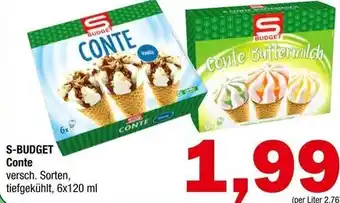 Spar S-BUDGET Conte versch. Sorten, tiefgekühlt, 6x120 ml Angebot