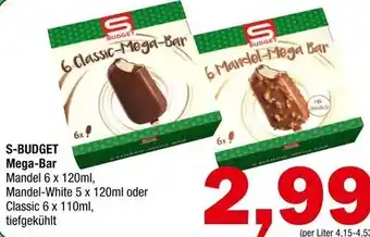 Spar S-BUDGET Mega-Bar Mandel 6 x 120ml, Mandel-White 5 x 120ml oder Classic 6 x 110ml, tiefgekühlt Angebot