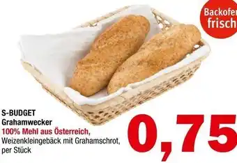 Spar S-BUDGET Grahamwecker 100% Mehl aus Österreich, Weizenkleingebäck mit Grahamschrot, per Stück Angebot