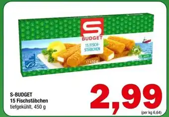 Spar S-BUDGET 15 Fischstäbchen tiefgekühlt, 450 g Angebot