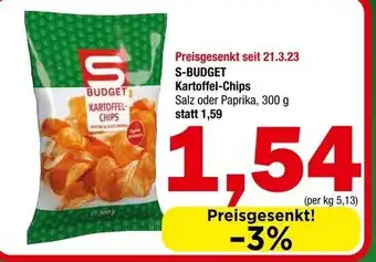 Spar S-BUDGET Kartoffel-Chips 300 g Angebot
