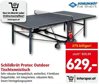 Interspar Schildkröt Protec Outdoor Tischtennistisch Angebot