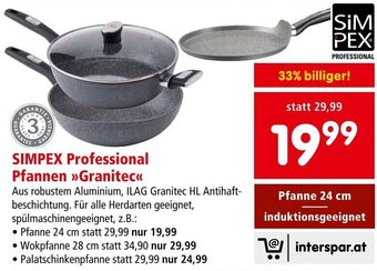 Interspar SIMPEX Professional Pfannen »>Granitec<< Angebot