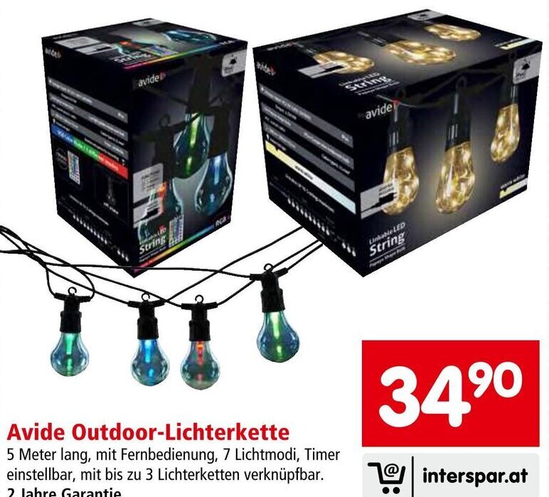 Interspar Avide Outdoor-Lichterkette Angebot