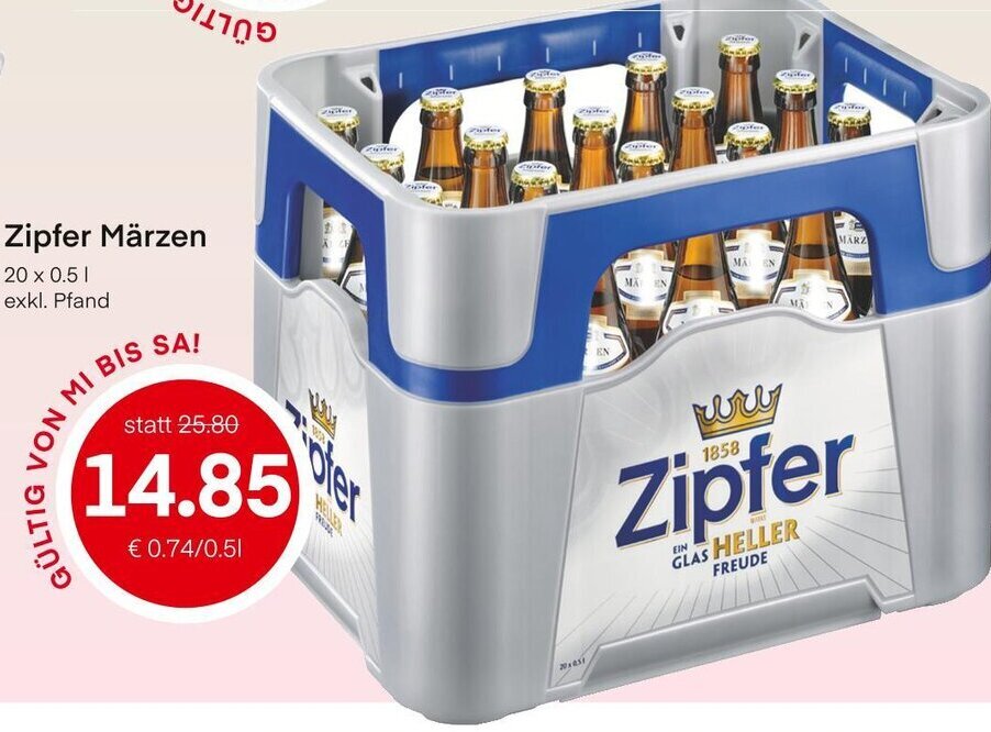 MPreis Zipfer Märzen 20 x 0.5 L Angebot