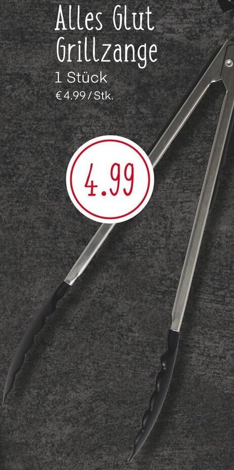 MPreis Alles Glut Grillzange 1 Stück Angebot