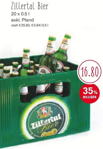MPreis Zillertal Bier 20 x 0.5L Angebot