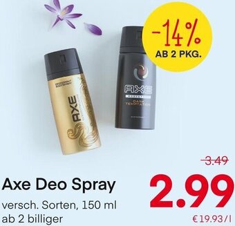 MPreis Axe Deo Spray 150 ml Angebot