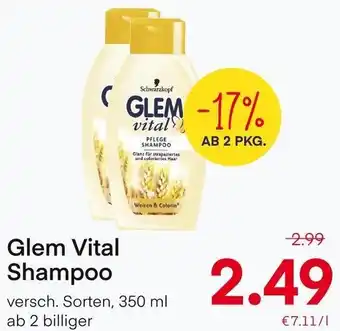 MPreis Glem Vital Shampoo versch. Sorten, 350 ml Angebot