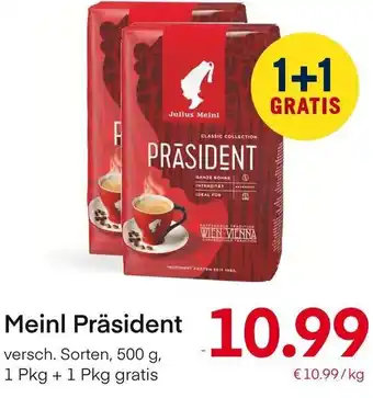 MPreis Meinl Präsident versch. Sorten, 500 g Angebot
