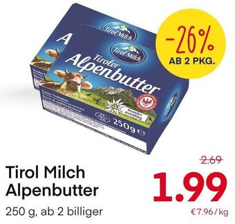 MPreis Tirol Milch Alpenbutter 250 g Angebot