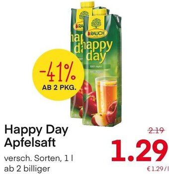 MPreis Happy Day Apfelsaft versch. Sorten, 1L Angebot
