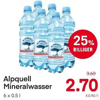 MPreis Alpquell Mineralwasser 6 x 0.5 L Angebot