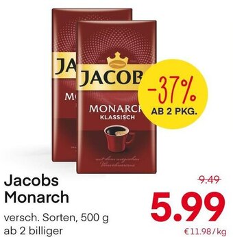MPreis Jacobs Monarch versch. Sorten, 500 g Angebot
