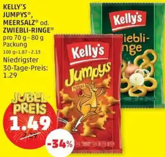 PENNY KELLY'S JUMPYS*, MEERSALZ* od. ZWIEBLI-RINGE* pro 70 g-80 g Packung Angebot