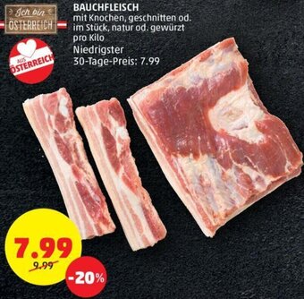 PENNY BAUCHFLEISCH mit Knochen, geschnitten od. im Stück, natur od. gewürzt pro Kilo Angebot