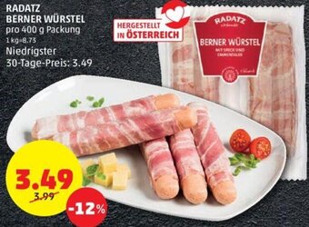 PENNY RADATZ BERNER WÜRSTEL pro 400 g Packung Angebot
