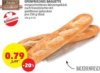 PENNY OFENFRISCHES BAGUETTE pro 250 g Stück Angebot