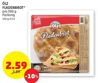 PENNY ÖLZ FLADENBROT** pro 500 g Packung Angebot