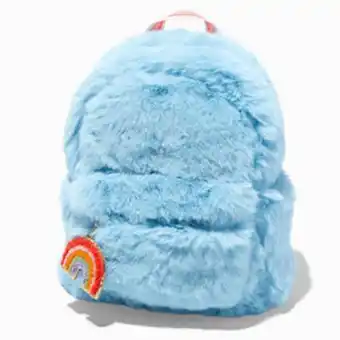 Claire's Blue furry mini backpack Angebot