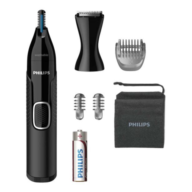 Media Markt Philips nt5650/16 nasen- und ohrentrimmer, schwarz, batteriebetrieb Angebot