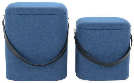 XXXLutz Hockerset in blau, schwarz Angebot