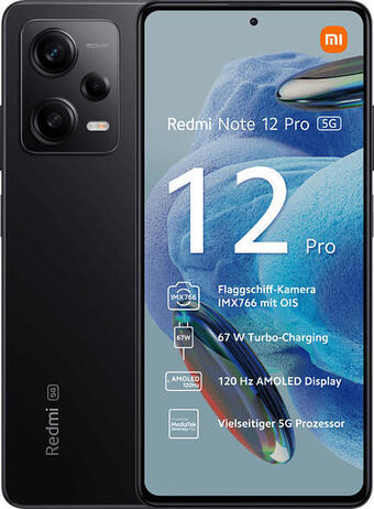 Media Markt Xiaomi redmi note 12 pro 5g 128gb, midnight black smartphone Angebot