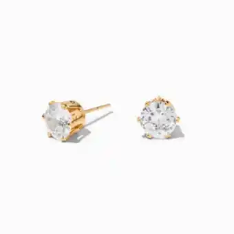 Claire's 18k gold plated 7mm cubic zirconia cupcake stud earrings Angebot