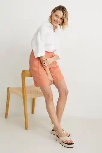 C&A Leinenshorts - high waist Angebot