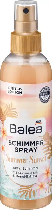 dm Balea schimmer spray summer sunset Angebot