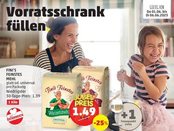 PENNY FINI'S FEINSTES MEHL glatt od. universal pro Packung Angebot