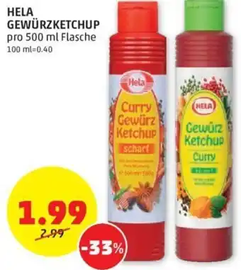 PENNY HELA GEWÜRZKETCHUP pro 500 ml Flasche Angebot