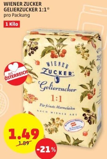 PENNY WIENER ZUCKER GELIERZUCKER 1:1* pro Packung Angebot