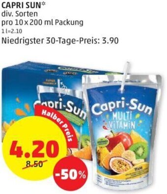 PENNY CAPRI SUN* div. Sorten pro 10 x 200 ml Packung Angebot