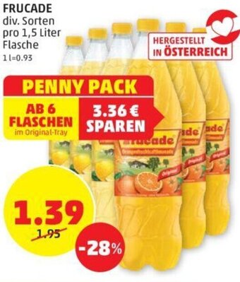 PENNY FRUCADE div. Sorten pro 1,5 Liter Angebot