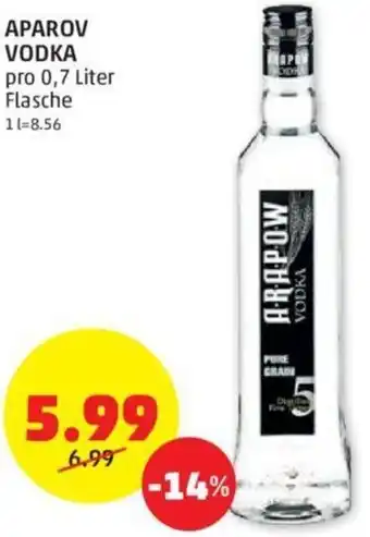PENNY APAROV VODKA pro 0,7 Liter Angebot